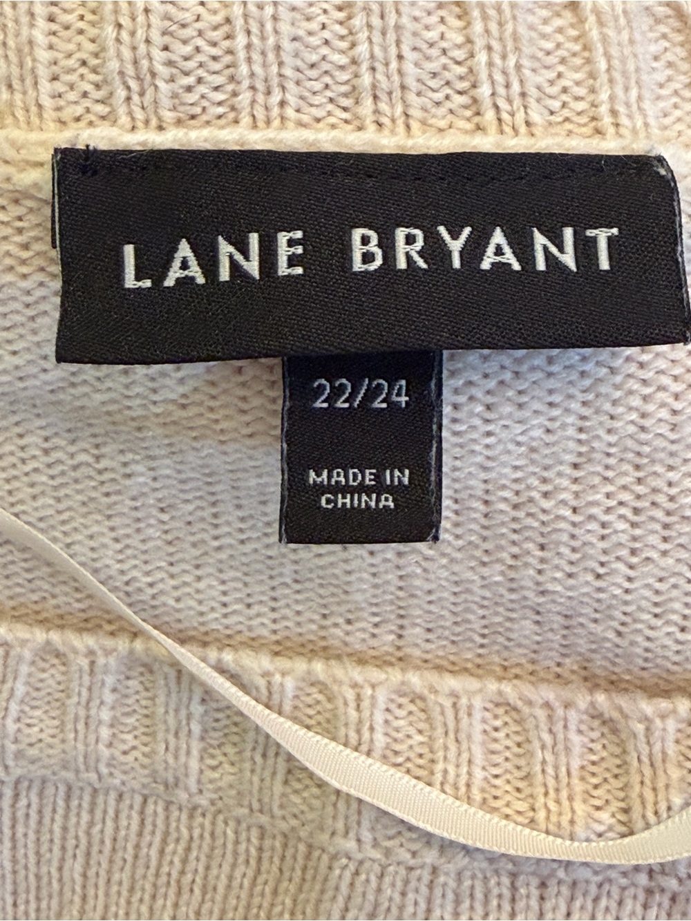 Lane Bryant Cream Textured Knit Sweater Plus Size 22W Lightweight - Picture 7 of 10